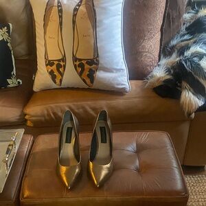 Donna Karan Shimmering Gold Heels